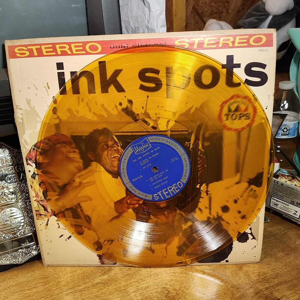 The Ink Spots Yellow Vinyl Record, Mayfield, Tops,